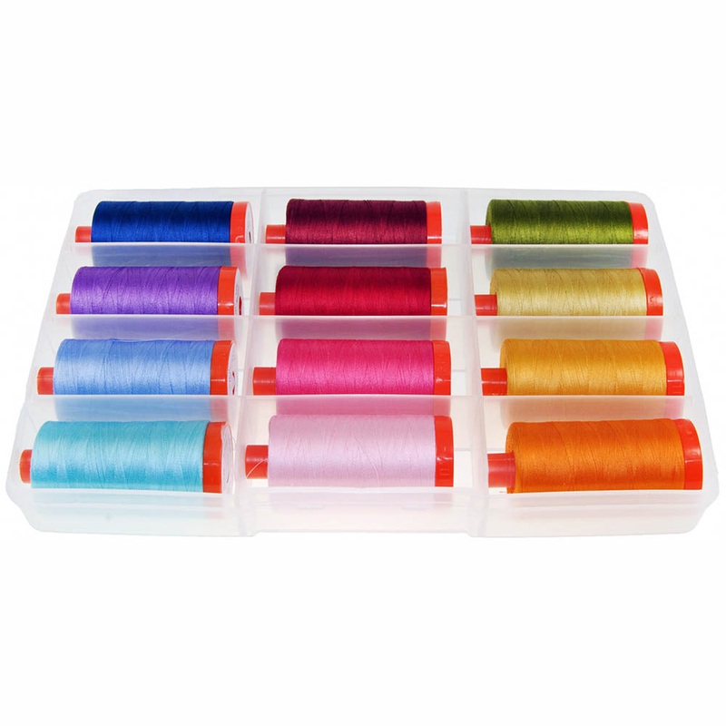 12 Large Spools Cotton 50wt Pat Sloan Perfect Box of Colors