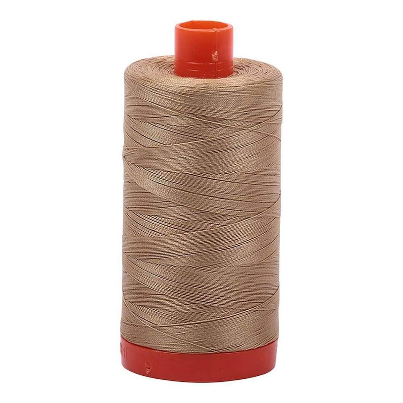 Blond Beige 50wt Aurifil 100% Cotton Mako Thread Large Spool 1,422 yards