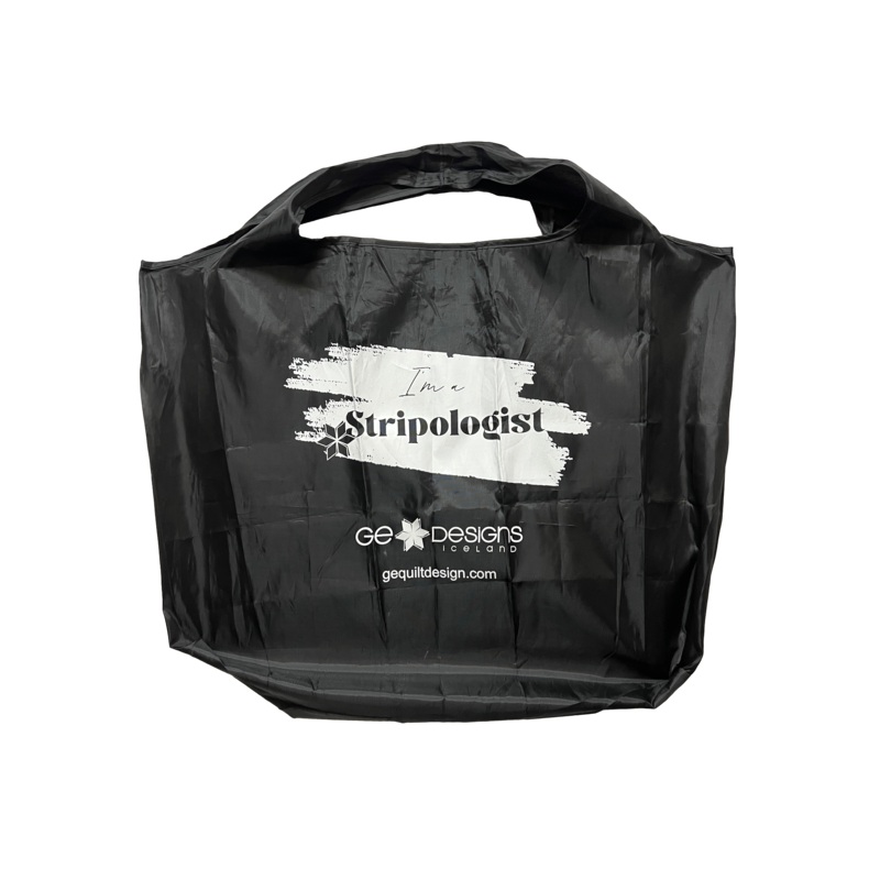 Stripology Tote Bag Black