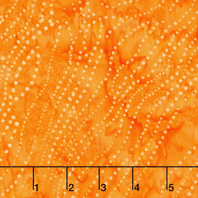 Yellow Orange Dot Batik Yardage