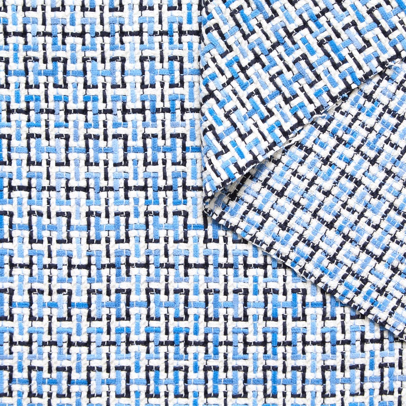 T24P13238 | Cotton & Viscose Tweed Like Lichen Blue