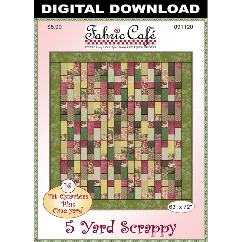 5-Yard Scrappy Downloadable Quilt Pattern