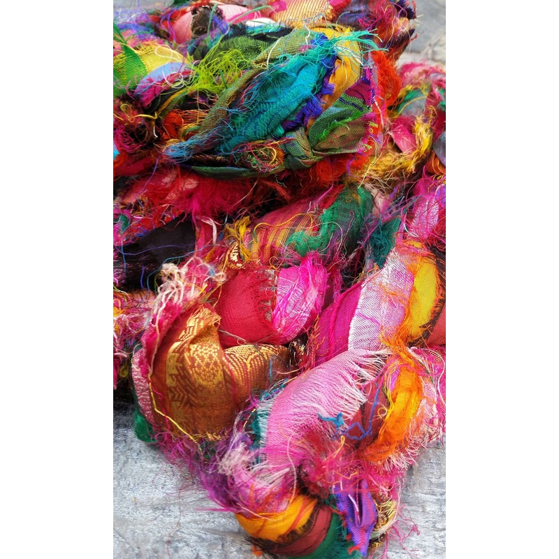 Eyelash Silk Sari Ribbon