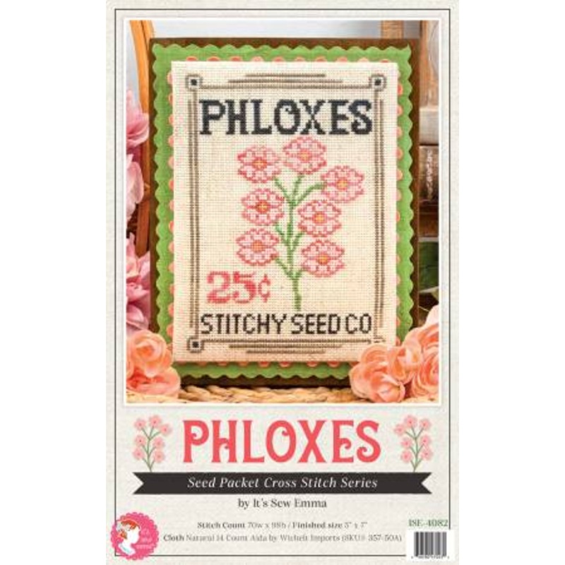 Seed Packet - Phloxes Cross Stitch Pattern