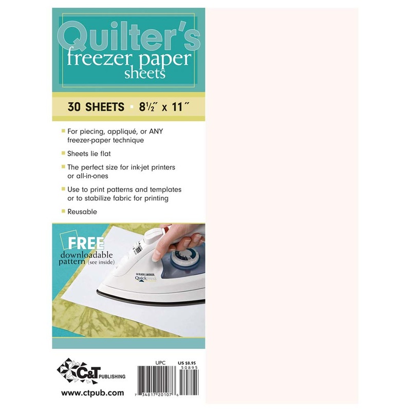 Quilters Freezer Paper 8 1/2 x 11 30 per pack