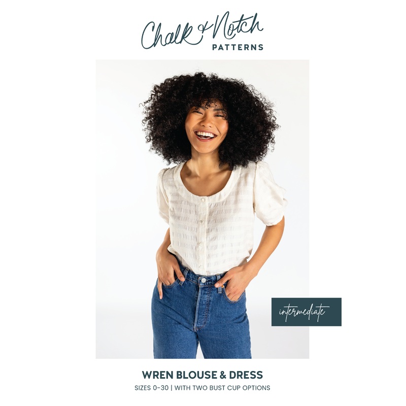 Chalk and Notch Patterns - Wren Blouse & Dress - Sizes 0-30