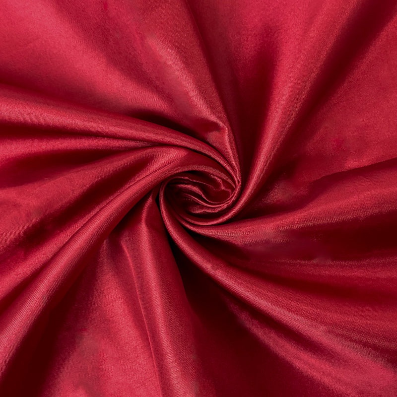 Dark Red Poly China Silk Solid Lining Woven Fabric
