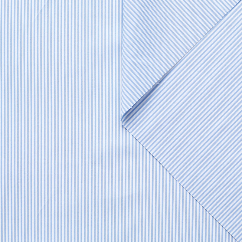 T22J00799 | Striped Cotton Poplin Cerulean