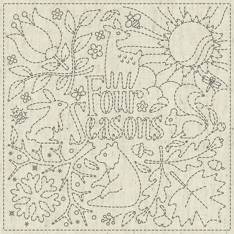 Sashiko Pattern Cloth Four Seasons