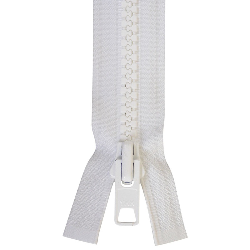 YKK "#10 Vislon White 120"" Lock Slide White - 9988