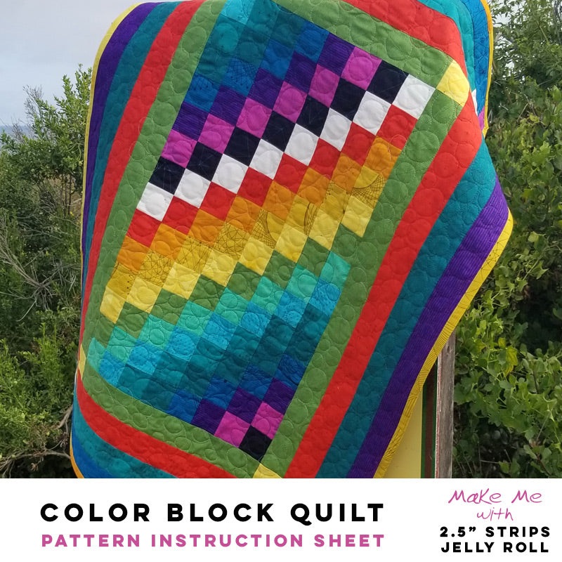Color Block Quilt Jelly Roll Pattern