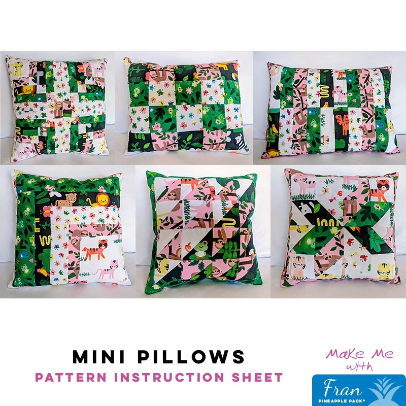 Mini Pillows - Fran Pineapple Pack Pattern