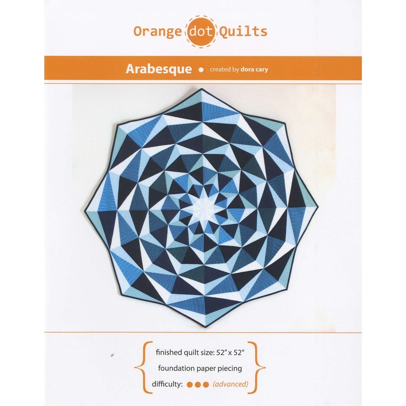 Arabesque (with Foundation Paper Pieced template) Quilt Pattern by Dora Cary
