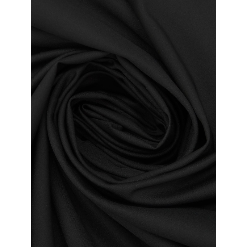 Black Polyester/Cotton/Lycra Double Faced Suiting - Imported From Italy By NY Designer - 54W