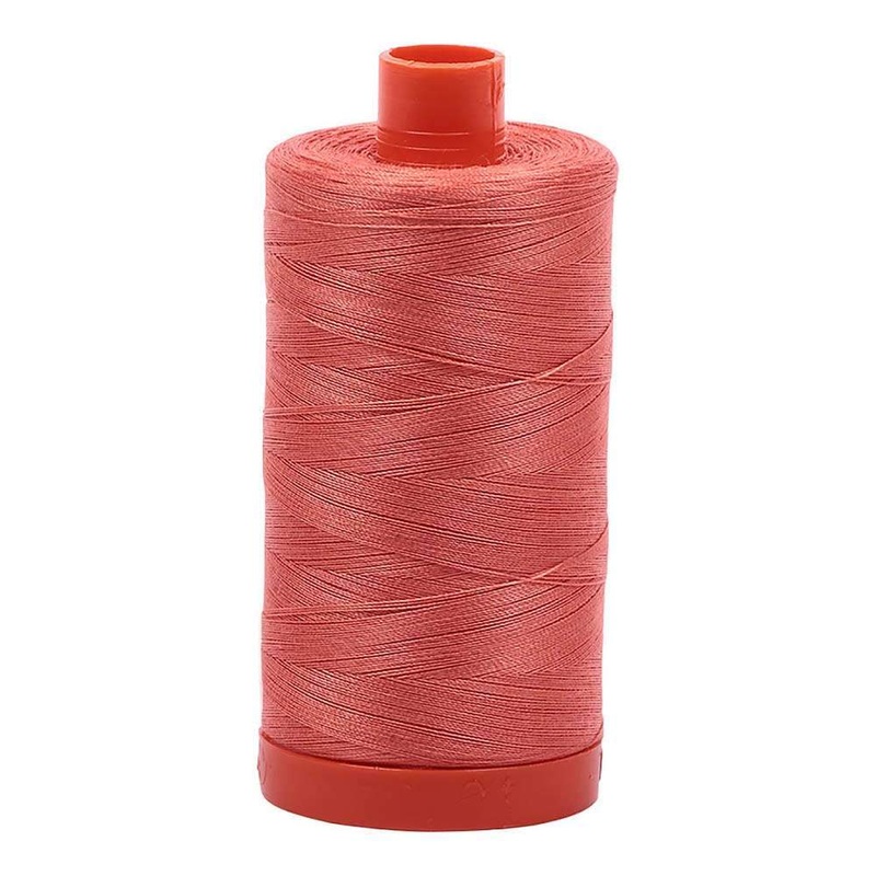 Salmon 50wt Aurifil 100% Cotton Mako Thread Large Spool 1,422 yards