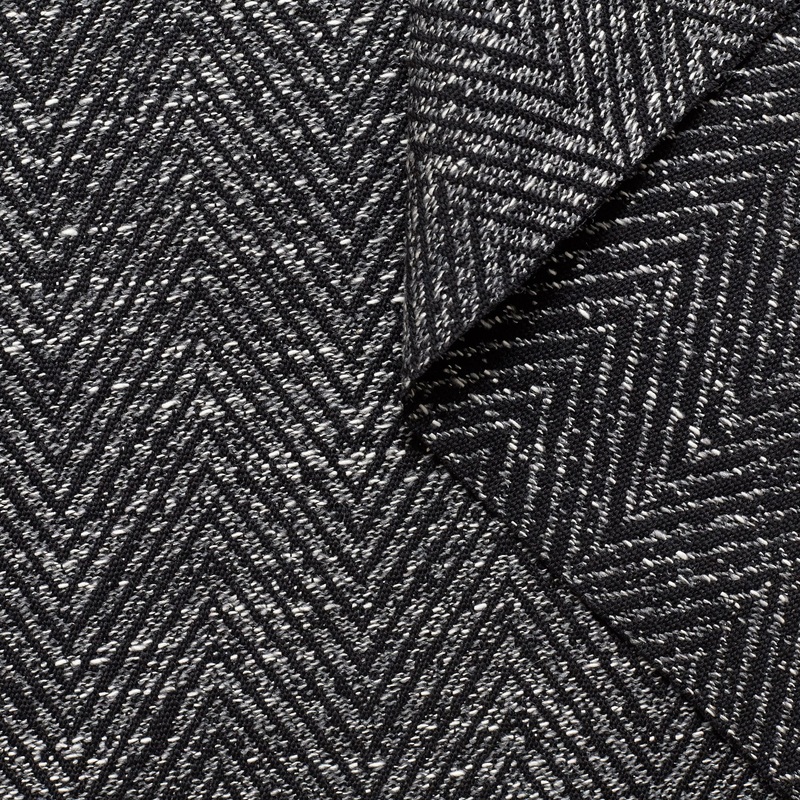 T20A00218 | Donegal Herringbone Wool Melange Black