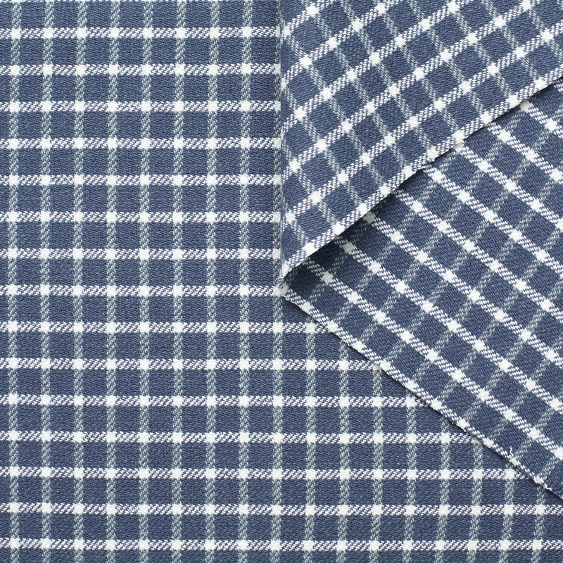 T23W04764 | Double Face Checked Wool & Cotton Spellbound