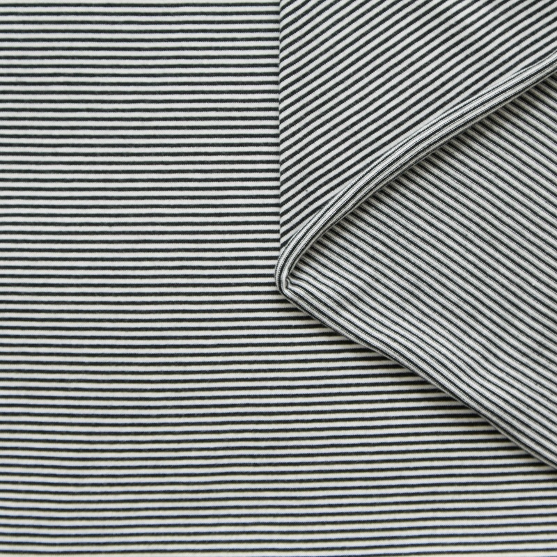 T25A14690 | Striped Cotton & Viscose Jersey Black