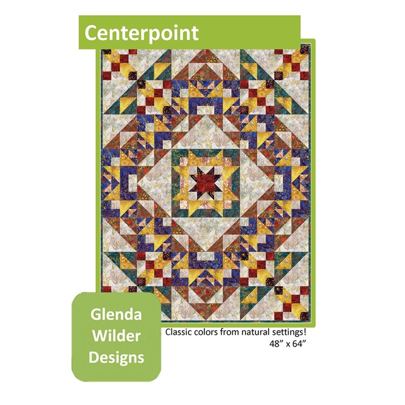 Centerpoint Quilt Pattern - Moderns Quilt Pattern, Finished Size 48"x 64"
