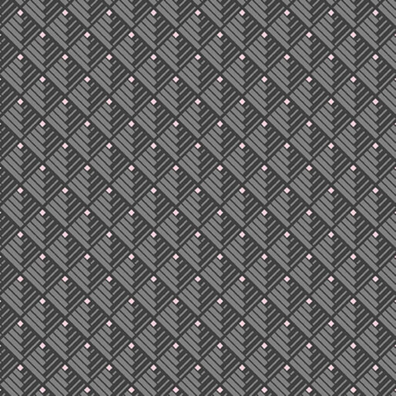 Serenity - Modern Log Cabin - Charcoal - Yardage