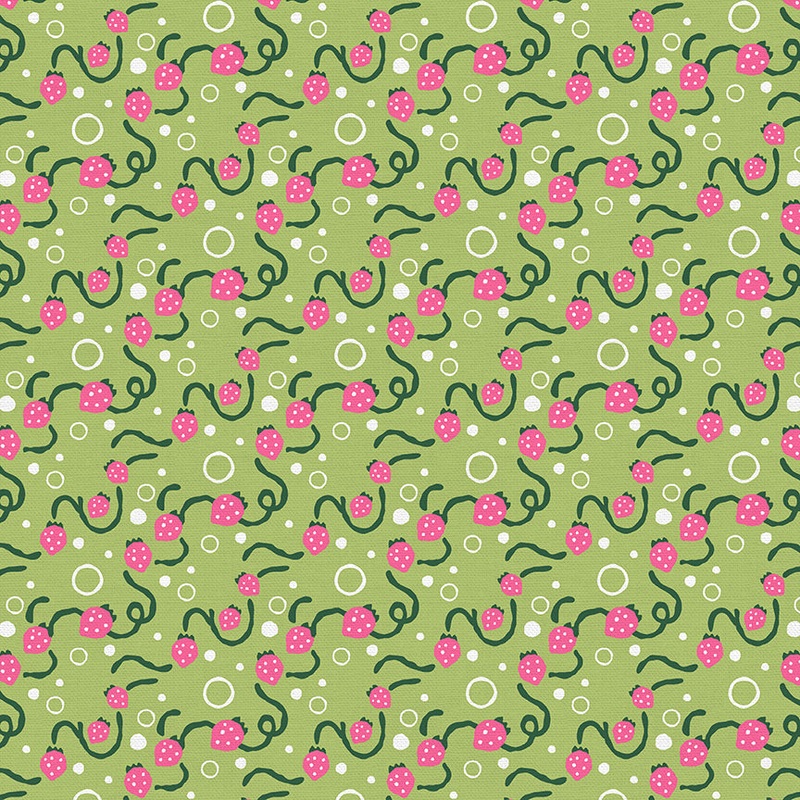 Strawberry Vines - Light Green