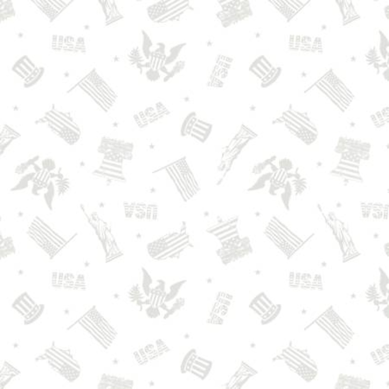 Strength & Honor 39204-100 Patriotic Toss White on White