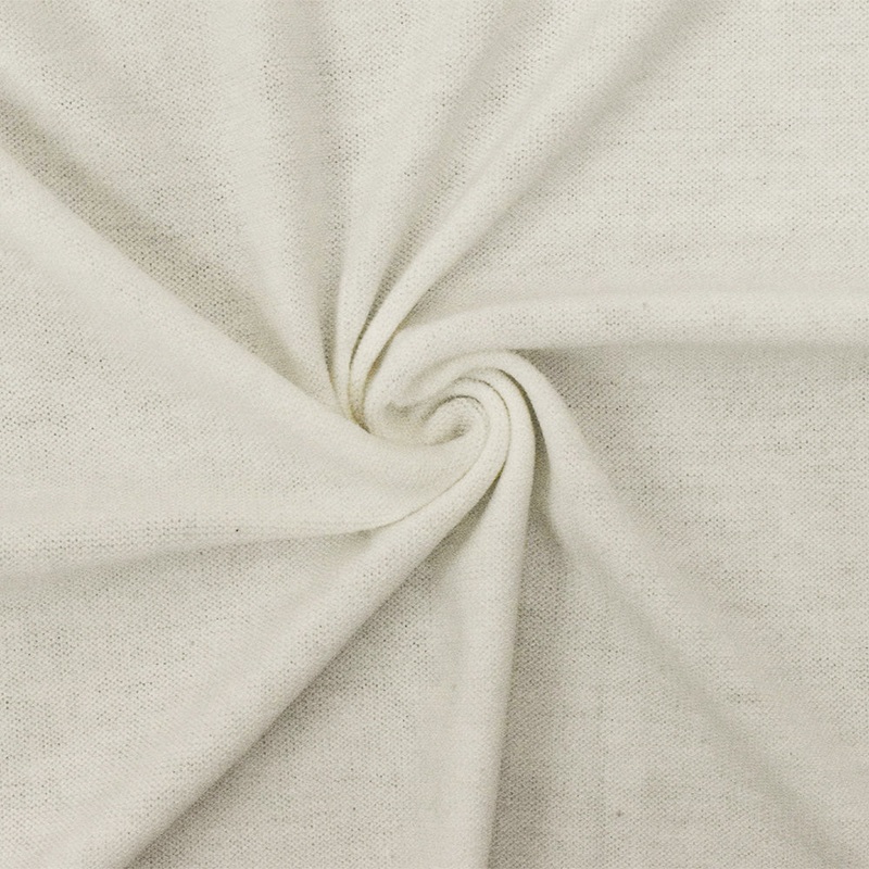 1 1/2 YD PC-Light Ivory Solid Stretch Jersey Knit Fabric