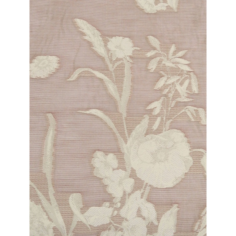 Pearl/Cinereous Taupe Polyester/Wool Floral Weave Jacquard Suiting - NY Designer - 56W