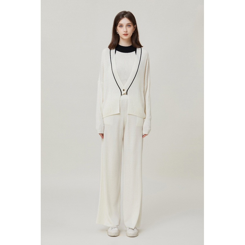 Sylphide | Sian White Wool Blend Pants