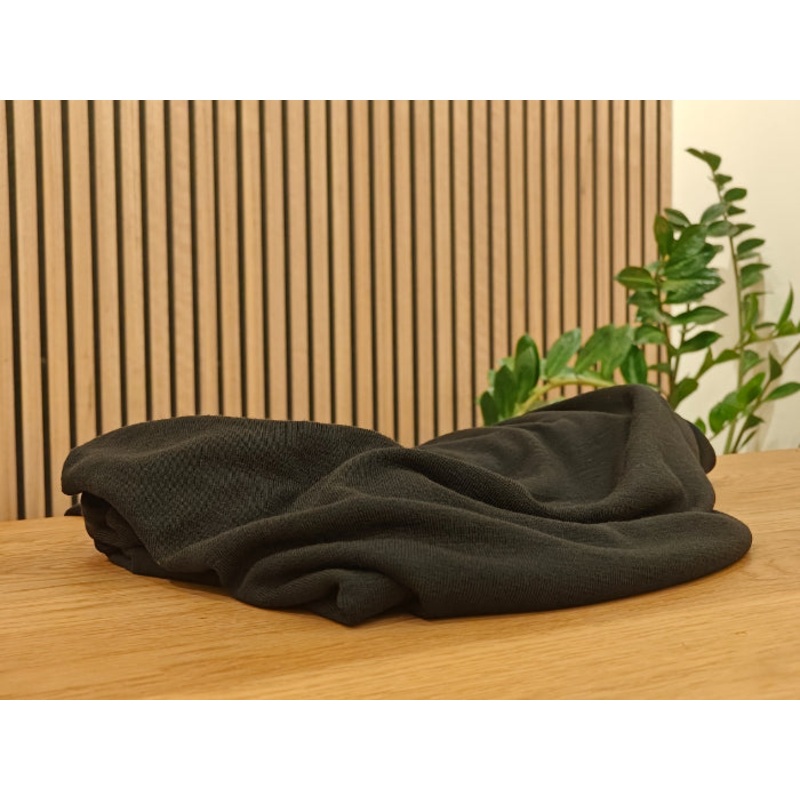 Wool Jersey 1x1 Rib - Black - Adlico 45,00pm