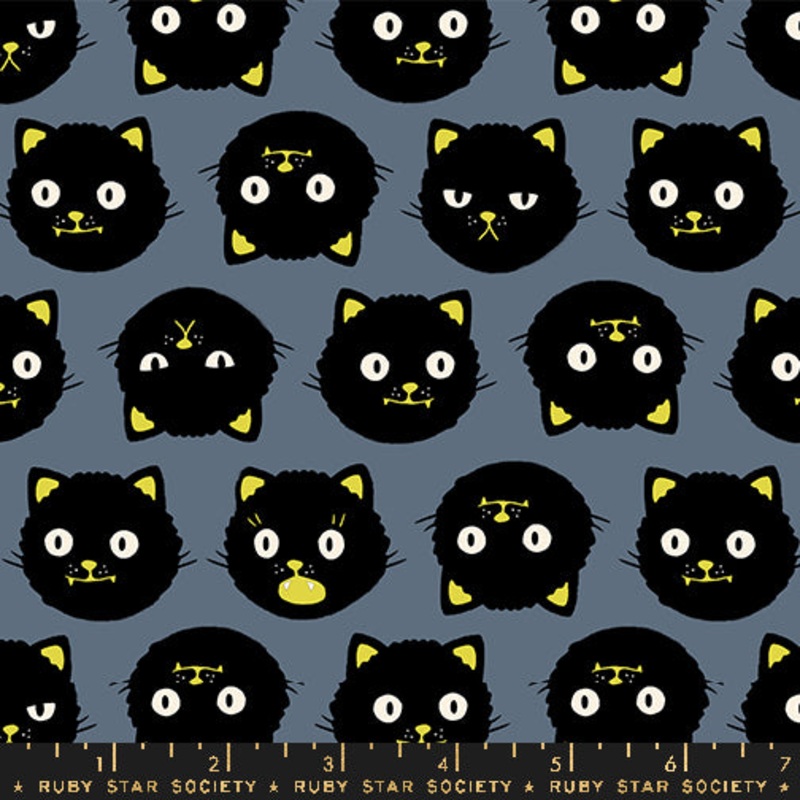 1 Yard 14" Remnant of Scaredy Cats in Ghostly | Good Spirits