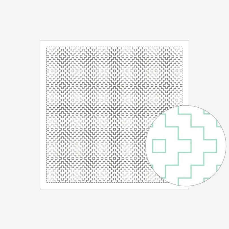 Sashiko Sampler 1101 Persimmon Flower Pattern - Daruma
