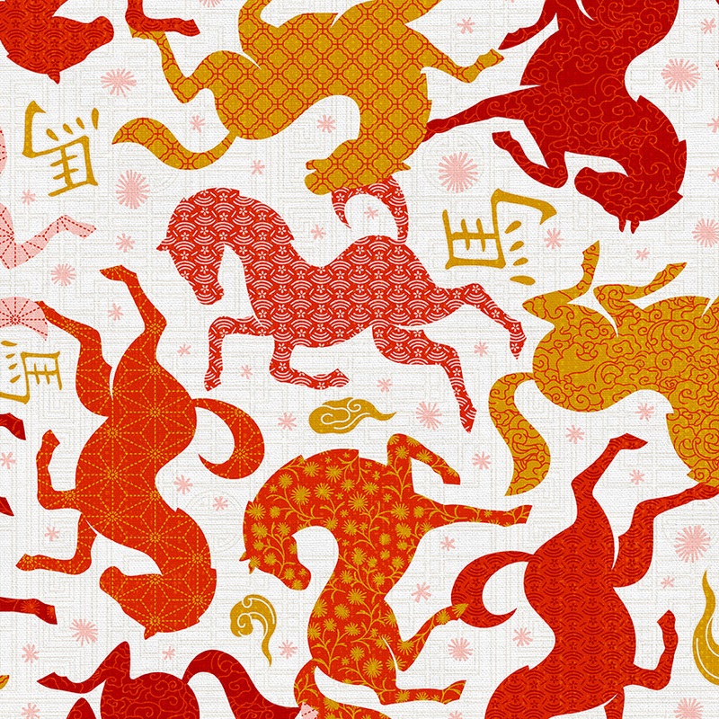Year of the Horse - Red/Gold