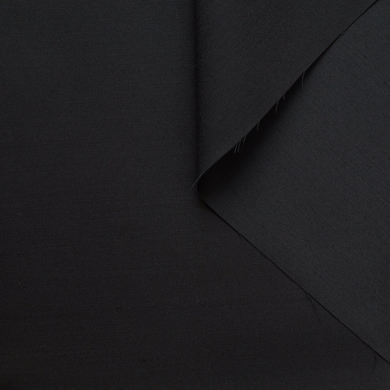 T21B00446 | Wool and Silk Stretch Faille Black