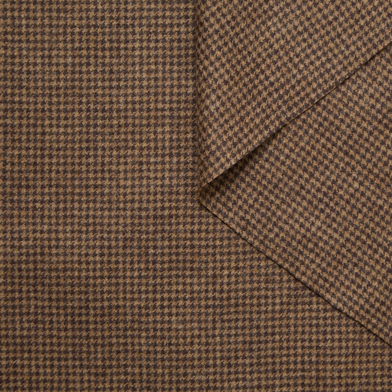 T25A12330 | Houndstooth Wool & Cashmere Flannel Affogato