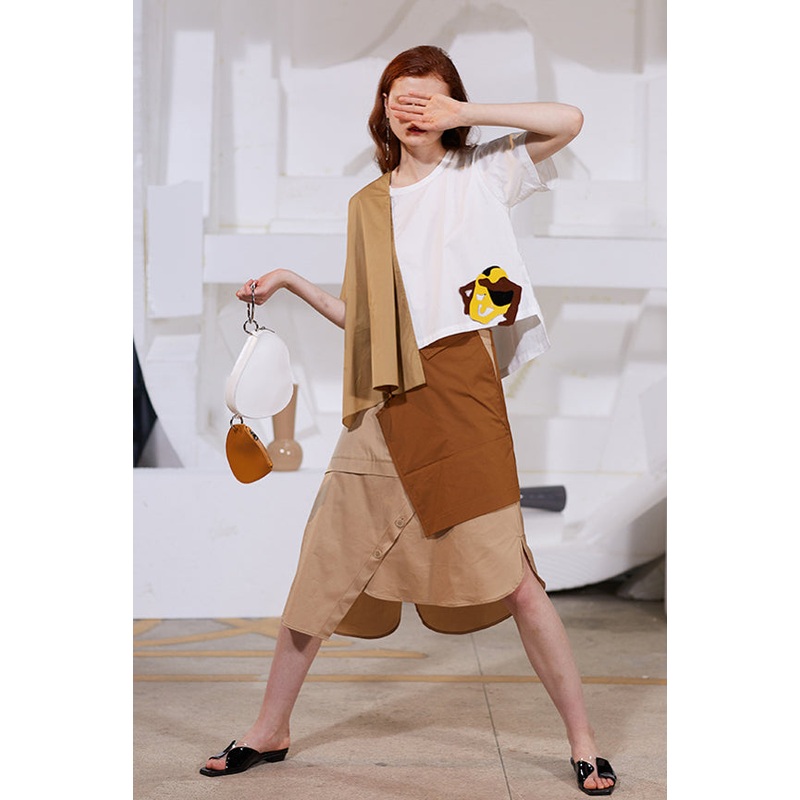 Rimless | Earth Tone Patchwork Skirt