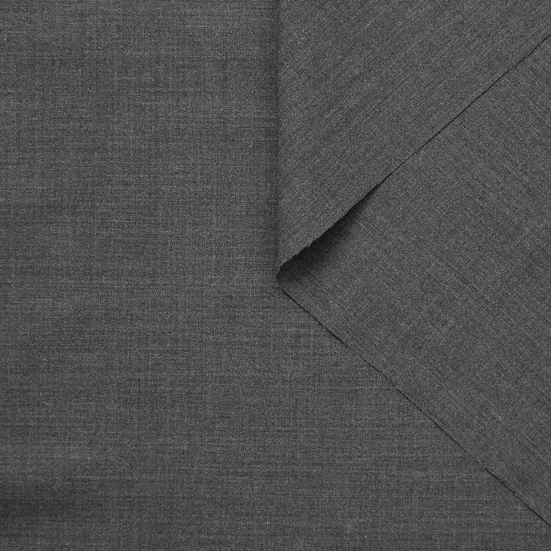 T25W12878 | Melange Virgin Wool Suiting Asphalt