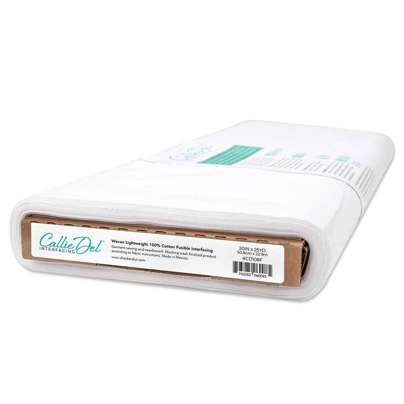 Woven Lightweight 100% Cotton Fusible Interfacing 20in - Callie Del Interfacing - Yardage