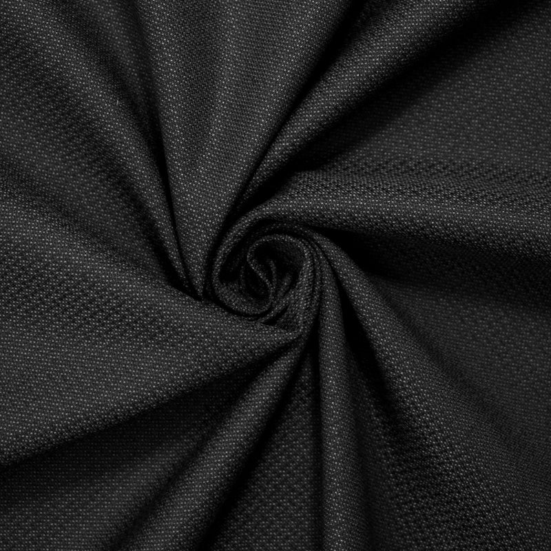Black-Gray Wool Blend Texture Dobby Woven Shirting Fabric