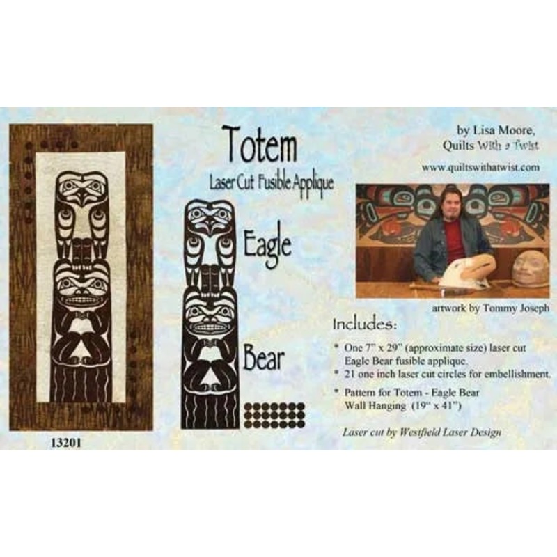 Eagle Bear Totem Laser Cut Ready to Fuse Applique