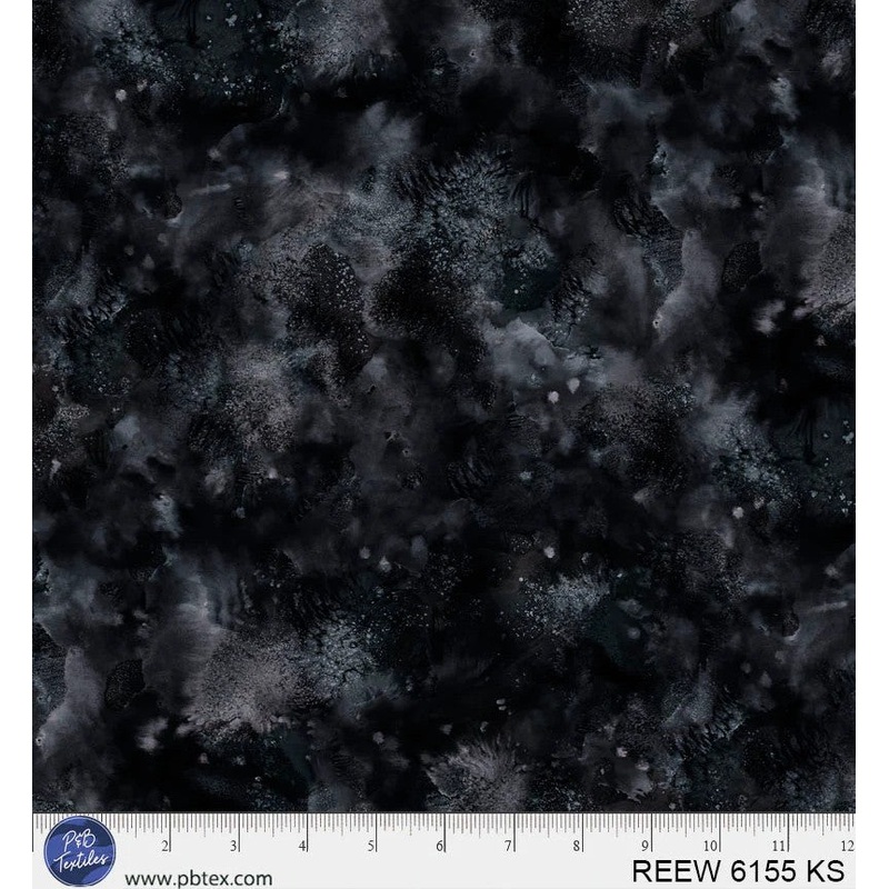Reef Underwater Texture Black 108" Wide Backing Fabric - REEW6155 KS - 3 YARD - P and B