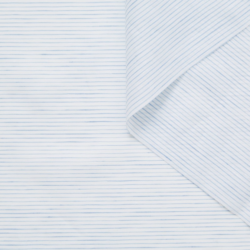 T23A05518 | Cotton & Linen Stripe Gauze Bright White
