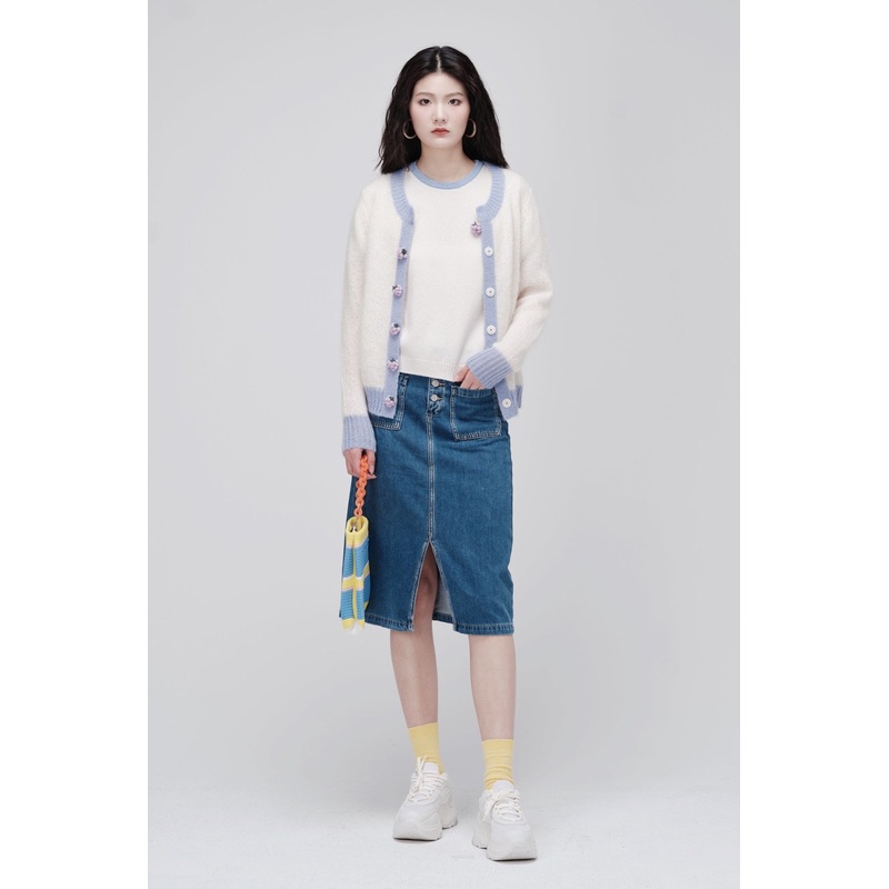ZI II CI IEN | Grapes Contrast Cashmere Cardigan