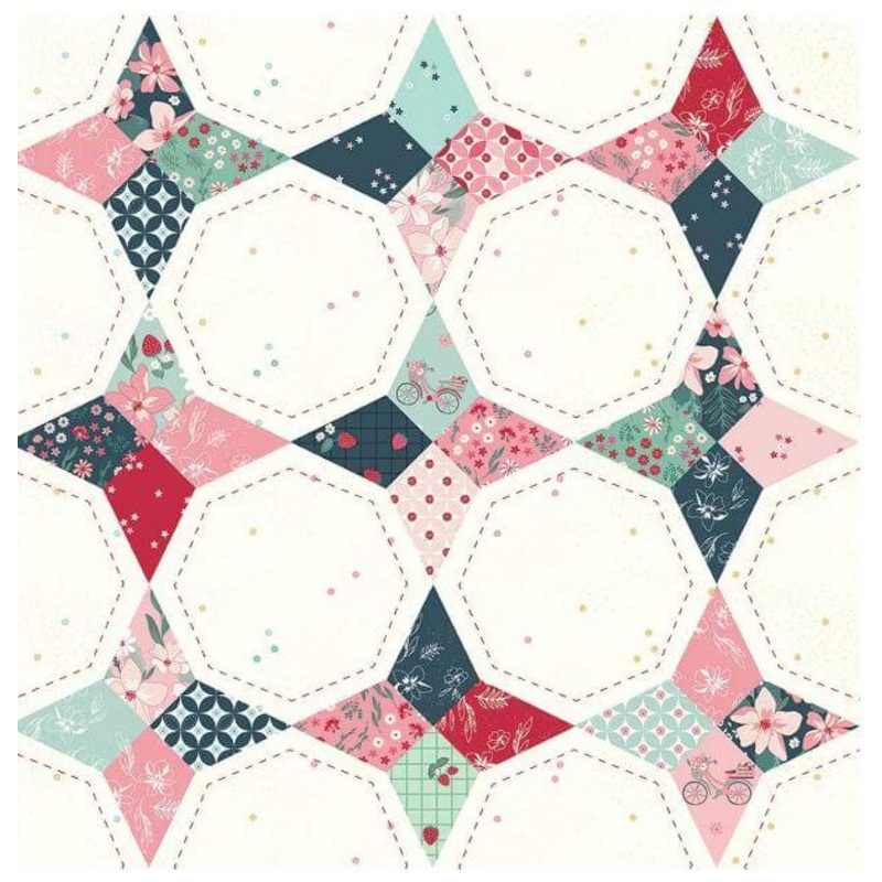 Riley Blake Designs Berry Market Star Multi 108" Wide Backing Fabric - WB 15748-Multi - 3 YARD