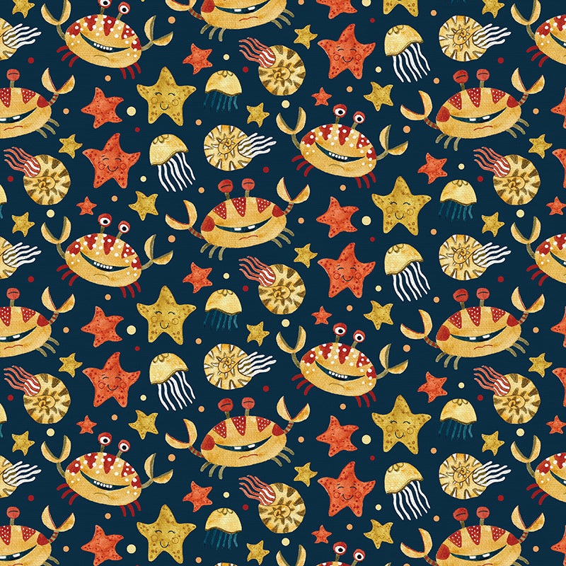 Seafood - Navy Navy / Gold