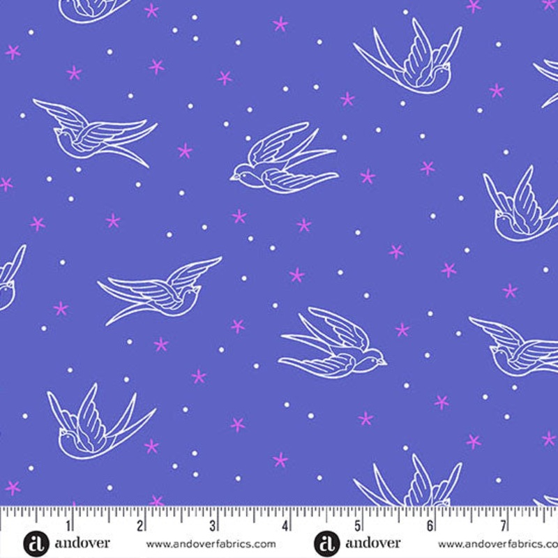 Perfect Day -Swallows Blue by Libs Elliott for Andover