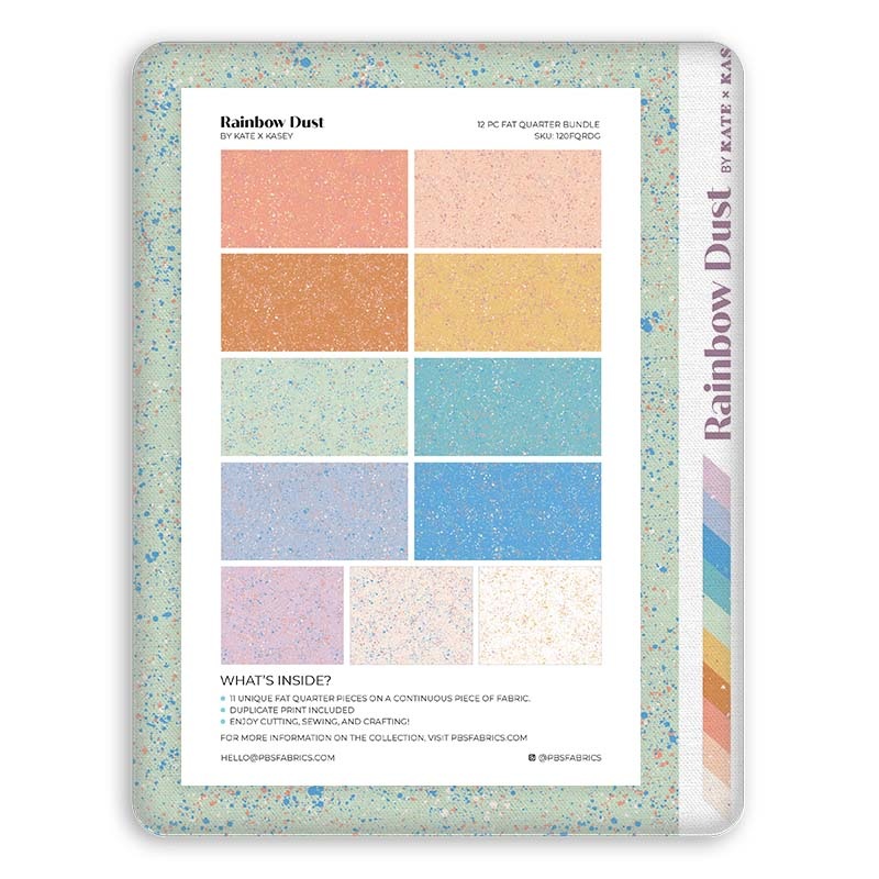 Rainbow Dust Granite - Flat Fat Stack 12 PC