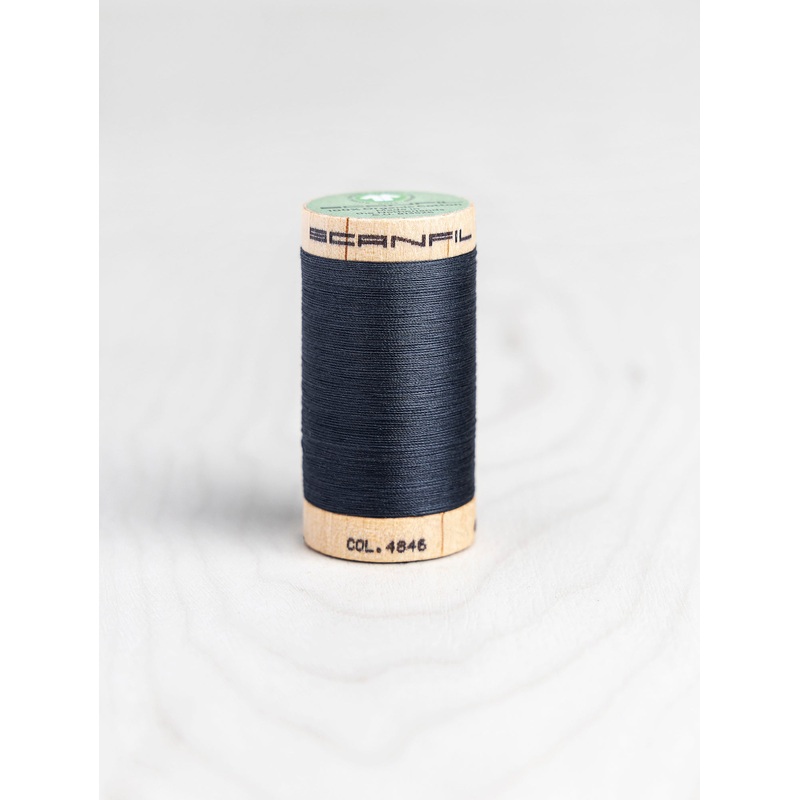 Scanfil Organic Cotton 50wt Thread 500 yards - Midnight Navy 4846