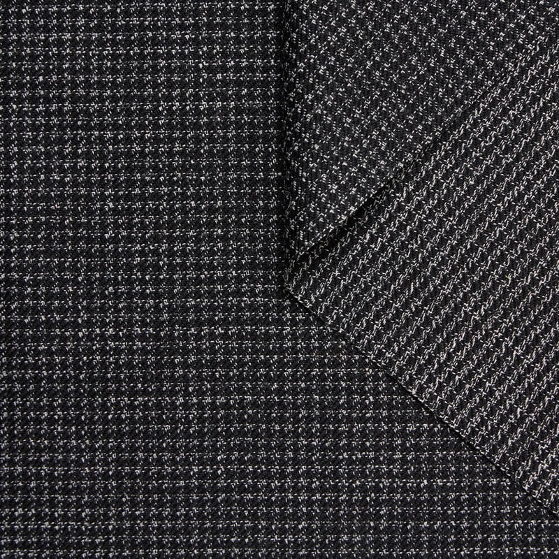T24M10278 | Blurry Houndstooth Suiting RWS Black