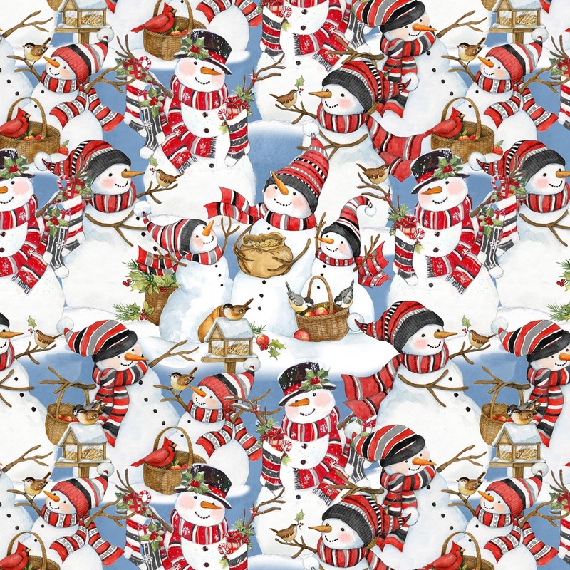 10" X 44/45" All or None - Frosty Frolic Multi Packed Snowmen # 39854-419 Sku: 68783-1